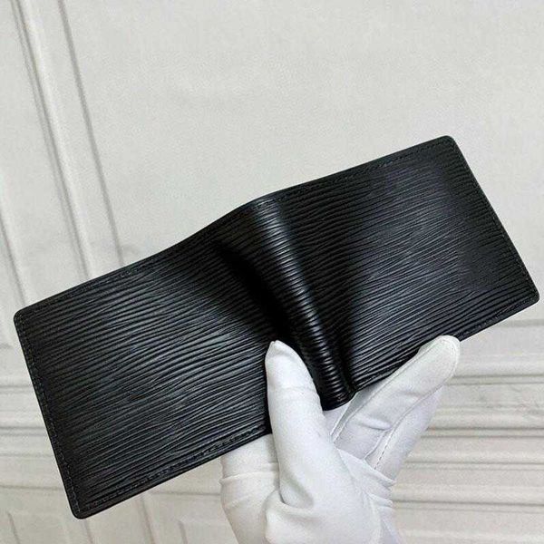 

designers bag men's wallets with box fashion classic card holder striped texture bi-fold leather wallet men short small luxury purse, Red;black