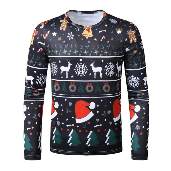 

2021 new new christmas 3d men noel t-funny upper t-shirt tees streetwear bwkh, White;black