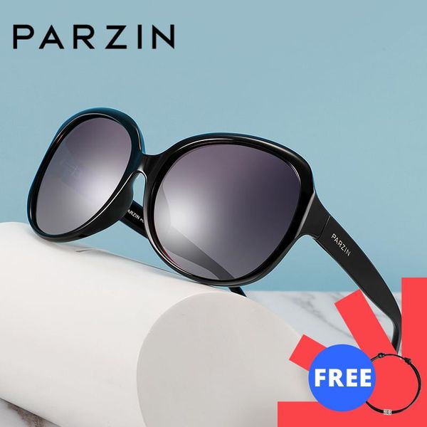 

parzin de eyewear sunglasses women oval fashion lentes for polarized sol overized driving quality designer glasses sun mujer mwcjb, White;black