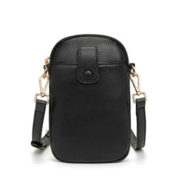 

natural leather solid woman crossbody mobile phone bag for ladies little lady messenger purse, Brown;gray