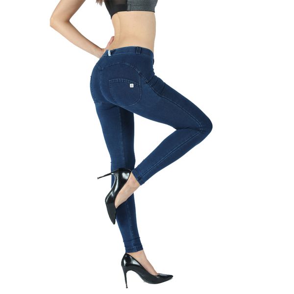 

fashion women middle waist slim fit jeans stretchable fitness leggings yoga pants leggings push up cotton tights, Black;white