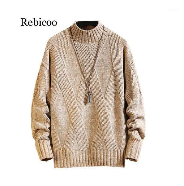 

men's sweater high lapel pullover sweater men's turtle neck fleece men clothes winter spring fashion clothes 3xl1, White;black
