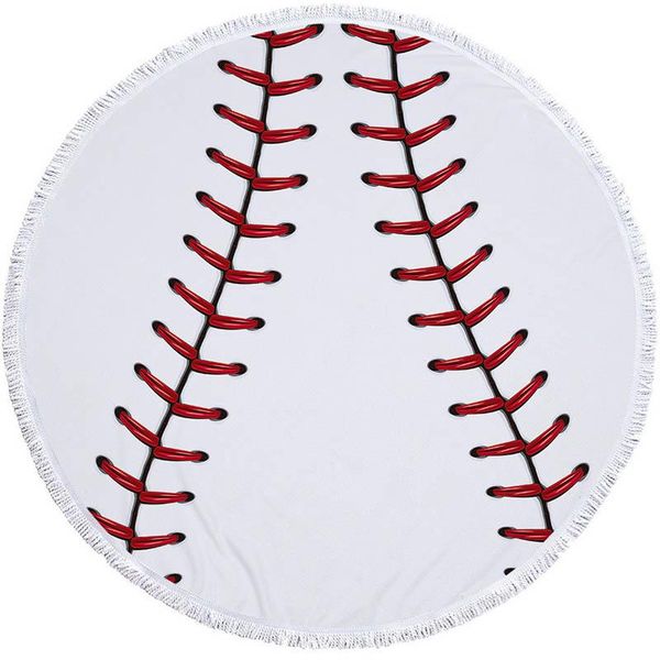 

большие полотенца для ванн круглые пляжные полотенца микрофибры баскетбол бейсбол узор напечатанный пляжный полотенце для ванной комнаты toa