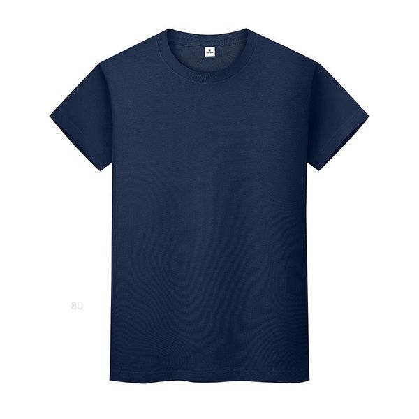 

new round neck solid color t-shirt summer cotton bottoming shirt short-sleeved mens and womens half-sleeved fimyiio