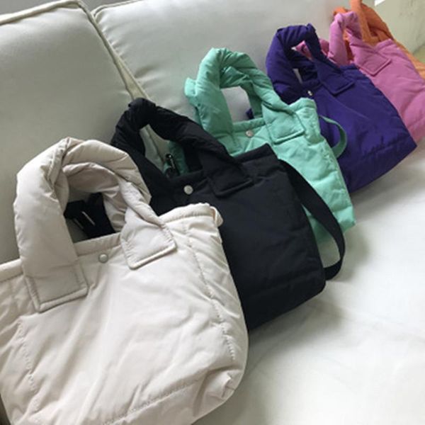 

shoulder bags winter space bale handbags woman casual cotton handle totes bag padded crossbody lady