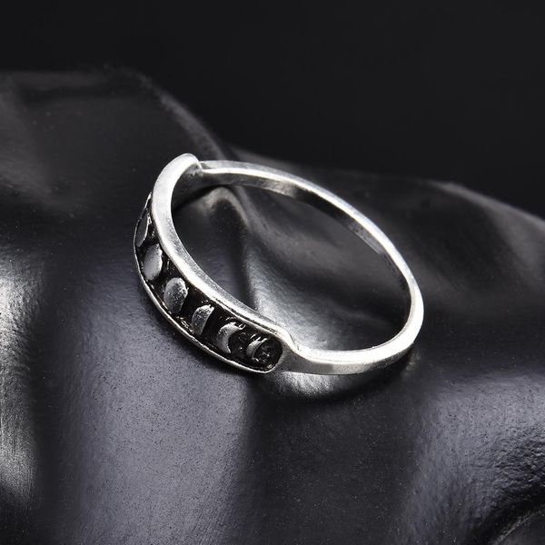 

женская мода lady vintage ручной фазы луны палец кольцо луны диапазона ювелирных изделий размер 7-9 мода женщины bbynef bdehome, Silver