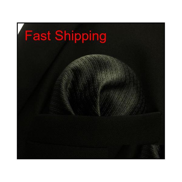 

ch28 silk black solid mens pocket square fashion wedding acceossories hanky bran qylrum nana_shop, Blue;white