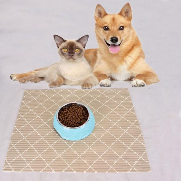 

cat beds & furniture pet mat for dog pvc waterproof pad bowl drinking feeding placemat litter tablecloth