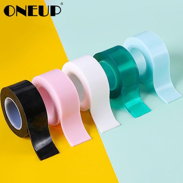 

oneup double sided nano magic tape recycle use strong adhesive waterproof cleanable tapes toothbrush holder bathroom accessories