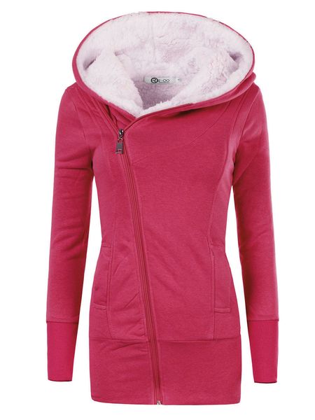 

2021 New Women Coats Winter Lamb Cashmere Overcoat Long Slim Hooded Parka Plus Size Warm Thick Clothes Dk4r, Black