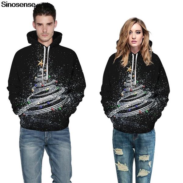 

men's sweaters men women autumn winter christmas sweater 3d funny printed holiday party xmas hoodie sweatshirt pullover ugly, White;black