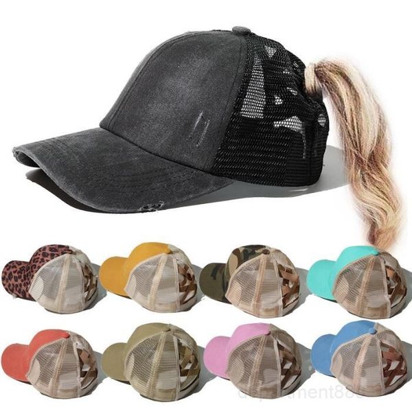 

cap leopard ponytail hats грязная булочка бейсбол сплошной цвет летний повседневная хип-хоп открытый спортивная шляпа партия капс поставки o