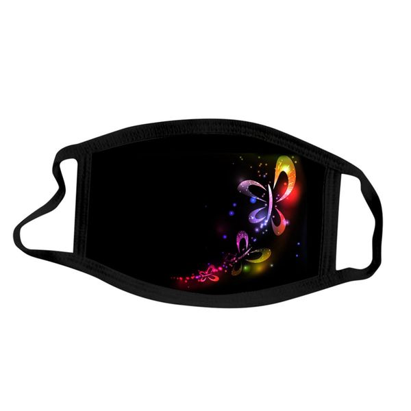

mask reuseable breathbale face masks stylish glow butterfly print mask washable fabric mouth cover masker mascarillas 128 bbyxlv