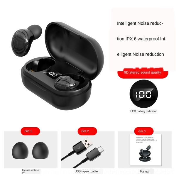 

3fdj christmas gift earbuds 5.0 wireless earphones bluetooth support in-ear headset pods headphones ios android new systems