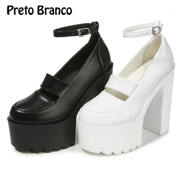 

preto branco 2020 white 14.5cm thick heel hate high sandals waterproof platform thick heel shoes runway model catwalk shoes zyw1, Black