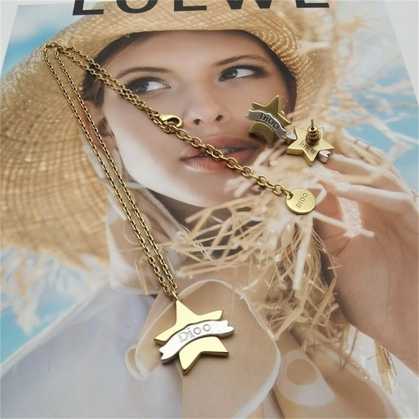 

87% off wholesale shop home hip hop high-grade clavicle necklace earrings simple personality versatile for men and women, Black