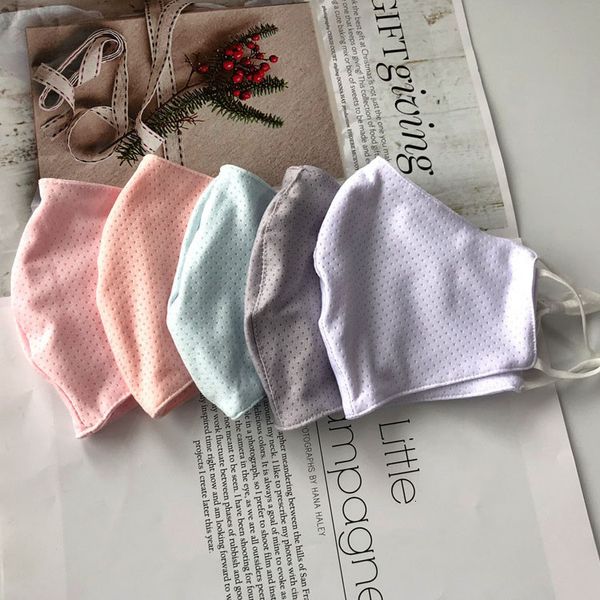 

cool summer adjustable thin ladies ice pink silk face mask female breathable women men washable reusable dust windproof protect masks