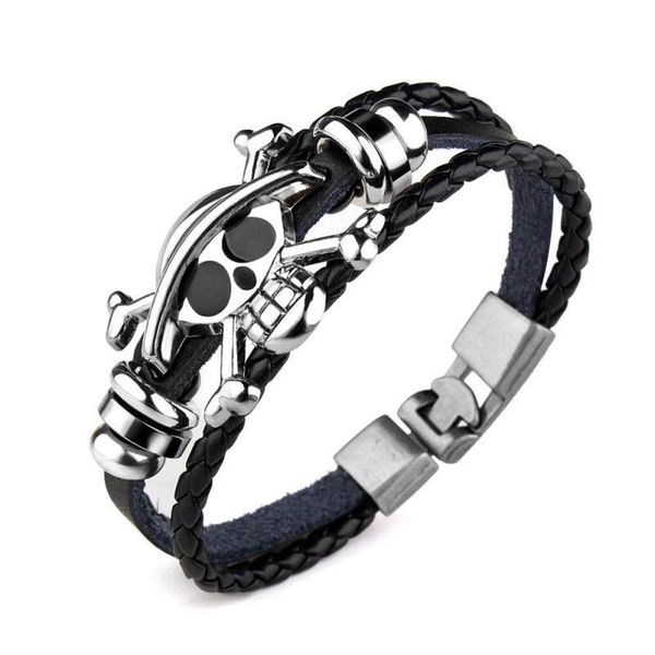 

linfang black skull head pirates bracelet cool bracelet braided skeleton linfang black better bigger wmtzty