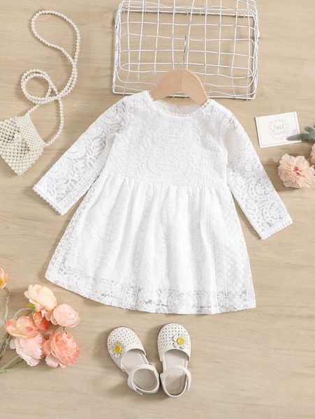 

baby floral pattern lace dress she, Red;yellow