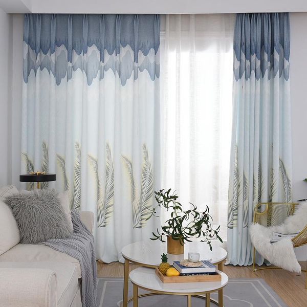 

curtain & drapes factory sales of chinese landscape printing curtains for living room bedroom finished wholesale custom