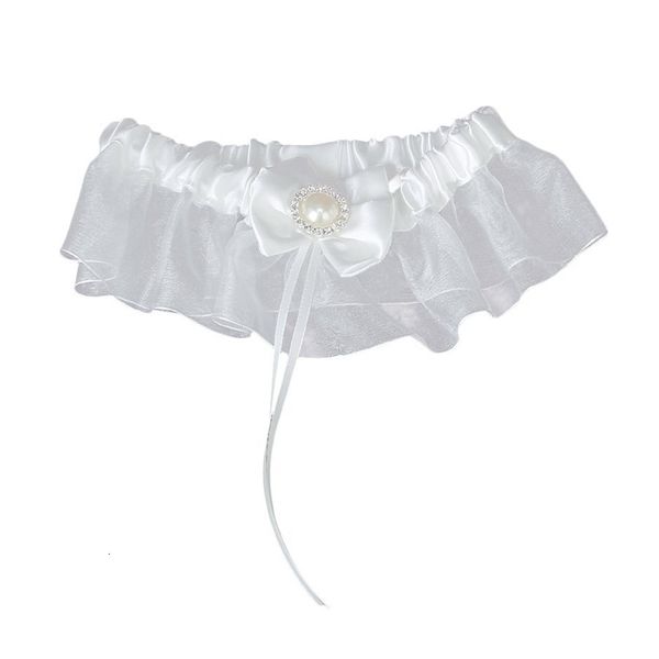

new prom bridal rhinestone with bow wedding garter satin toss -ivory, Black;white