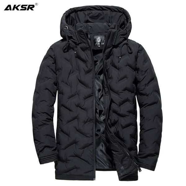 

men's large size thick warm hooded jackets coats for men oversized winter male jacket outwear windbreakers, Black