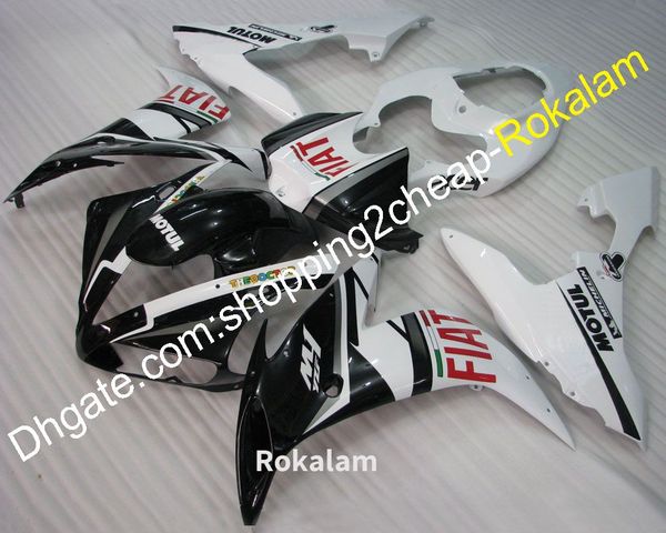 Carene complete YZF-R1 R1 per Yamaha YZFR1 YZFR1 2004 2005 2006 Kit carenatura moto bianco nero (stampaggio ad iniezione)