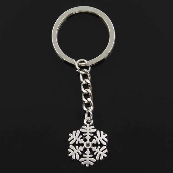 

fashion snowflake snow 20x23mm pendant 30mm key ring chain bronze silver color men car gift souvenirs keychain dropshipping