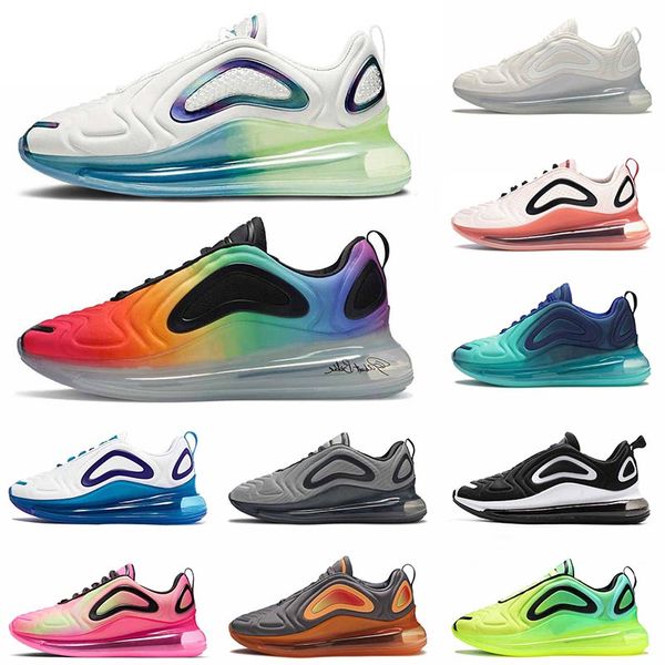

fashion bubble pack 72c sport running shoes cushion be true mens women triple white sea forest volt black pink blast trainers sneakers, White;red