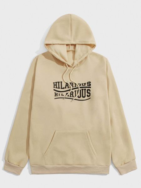 

romwe guys letter graphic thermal lined hoodie v3mj#, Black