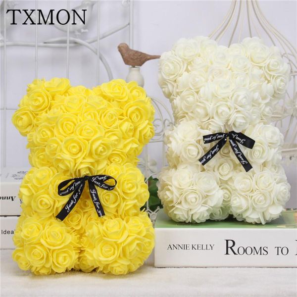 

valentine's head rose diy foam girlfriend send foam flower day bear accessories rose bear gift1 flower simulation core hug nxicr