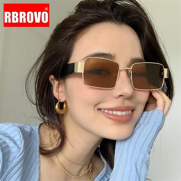 

rbrovo rectangle retro sunglasses women 2020 vintage eyeglasses for women/men glasses women mirror, White;black