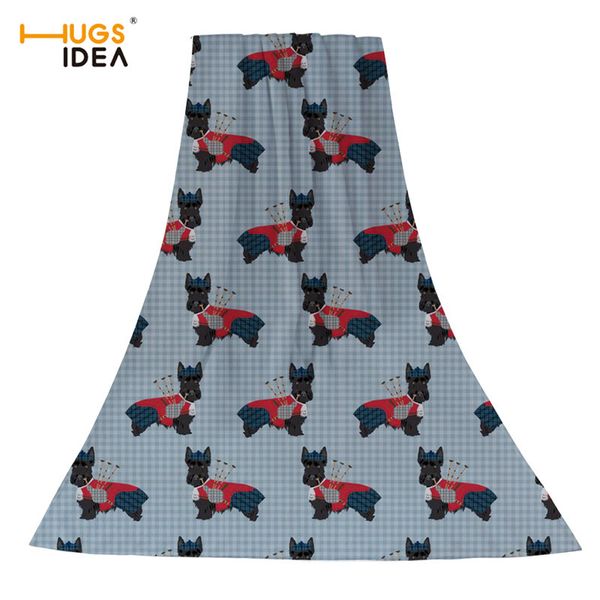 

hugsidea home textile bath towels scottish terrier printed large thick beach towel for women super absorbent body spa wrap towel