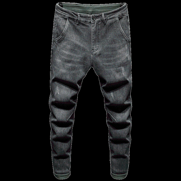 

voreloce luxury cotton moustache effect trendy men's jeans 2021 spring brand loose tapered large size harem pants, Blue