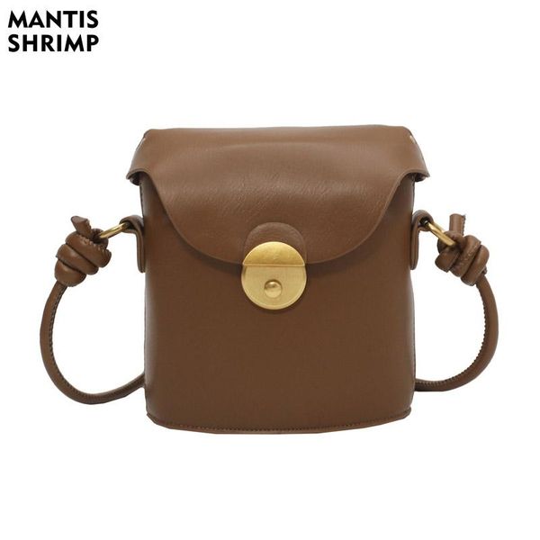 

cross body bags for women fashion bucket pu shoulder bag large capacity vintage handbag female solid messenger purses crossbody