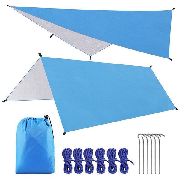 

tents and shelters outdoor camping multi functional sky screen waterproof sunshade canopy tent beach cloth damp mat tarp camouflage awning s