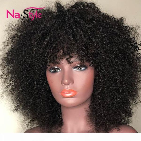 

afro kinky curly wig with bangs deep part 13x6 lace front human hair wigs for black women short human hair wigs bob mongolian