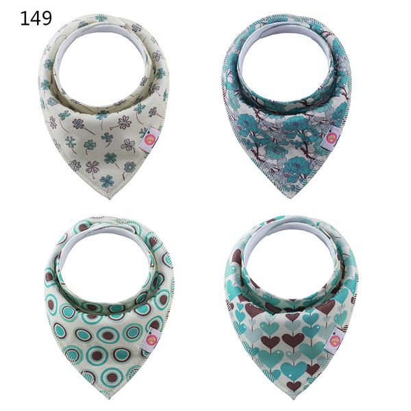 

whole organic soft super absorbent cotton newborn baby boys bandana bibs for drooling and teething