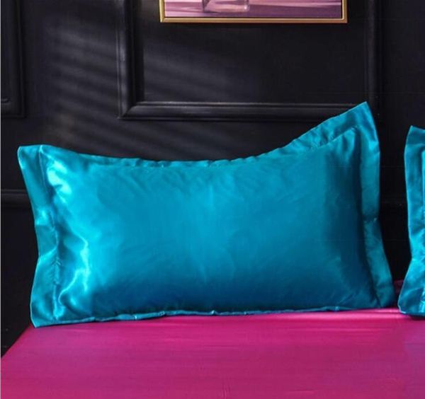 

pillow case solid color silk pillowcases candy fashion sofa throw cushion cover silk satin pillow cover home office jllmzn jjxh
