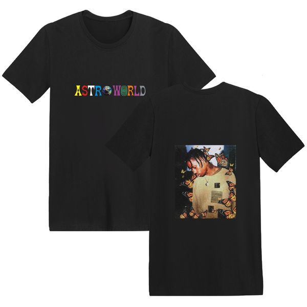 

travisscotts trendy astroworld print fashion couple short sleeve t-shirt, White