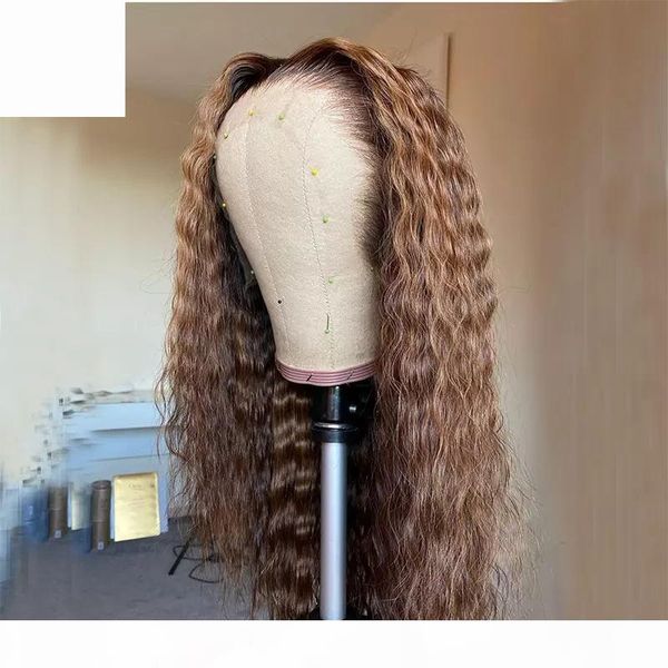 

highlight curly lace front human hair wigs with baby hair 8-26 inches brazilian hair bleached knots lin man, Black;brown