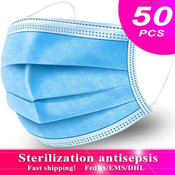 

proof anti-pollution anti-dust disposable 50 bacterial mask pcs face facial cover ppe personal equipment