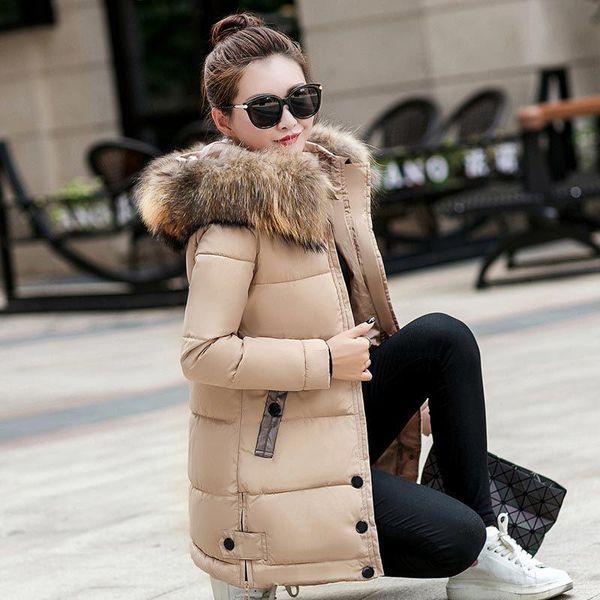 

women size 2020 super hooded plus winter fashion warm parkas long new thickening coat sleeve jacket eheoj, Black