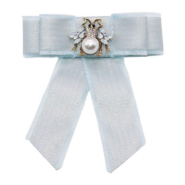 

ribbon bowknot bows brooch crystal bee cravat bowtie neck ties pins and brooches fashion collar pin gifts for women accessories q jllvkb, Black;gray