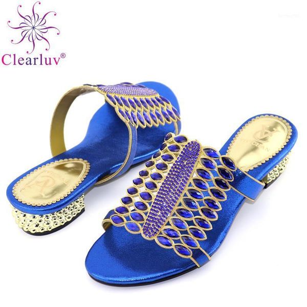 

dress shoes fashion ladies sandals with heels low women summer slip on designer luxury 2021 rhinestone shoe1, Black