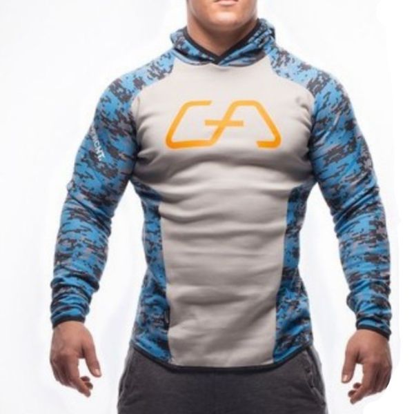 

mens bodybuilding hoodies gym workout shirts hooded sport suits tracksuit men chandal hombre gorilla wear animal 2020, Black