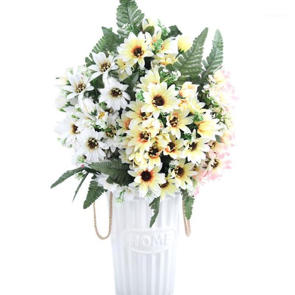 

decorative flowers & wreaths 27 heads/bouquet small aster artificial flower silk gerbera flores daisy fake diy wedding garden decoration a98
