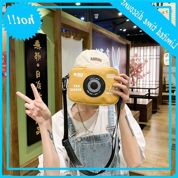 

canvas women's camera 2020 new ins versatile girl's net red cross shoulder harajuku student bag