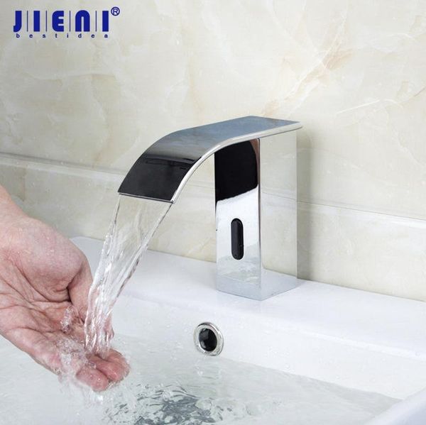 

bathroom sink faucets jieni automatic hands touch sensor & cold basin chrome brass mixer tap mixers taps