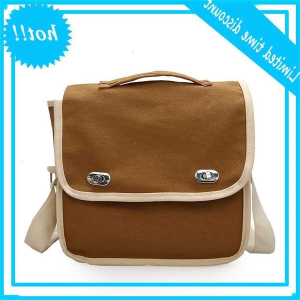 

women's 2020 creative high capacity college style messenger solid color canvas bag